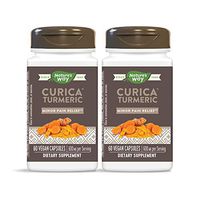 Nature's Way Curica Turmeric Bioavailable Curcumin Pain Relief, 60 Vegetarian Capsules, Pack of 2