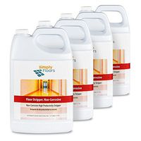 Simply Floors FLC-00032 Non Corrosive Floor Stripper - [Pack of 4 - 1 gallon bottles] 11.5-12.5 pH, Aggressive, Super concentrated,  Premium floor stripper finish no neutralizer needed