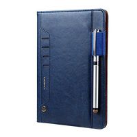 TechCode Galaxy Tab S4 10.5 Flip Case, Slim Fit Premium PU Leather Smart Stand Wallet Case with Pen Holder Card Slots Auto Sleep/Wake Cover for Samsung Galaxy Tab S4 10.5 SM-T830/SM-T835 2018, Blue