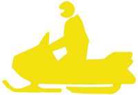 hBARSCI Snowmobiler Vinyl Decal - 5 Inches - for Cars, Trucks, Windows, Laptops, Tablets, Outdoor-Grade 2.5mil Thick Vinyl - Yellow