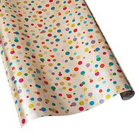 Caspari Confetti Brights Gift Wrap Roll on Holographic Paper - Three 30 in x 5 ft Rolls
