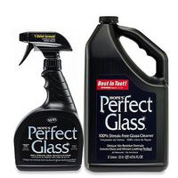 Perfect Glass 100% Streak-Free Glass Cleaner Unique No Residue Formula Leaves Your Glass And Mirrors Looking Perfect, No Ammonia, (2oz. spray bottle) (64 oz. refill bottle)