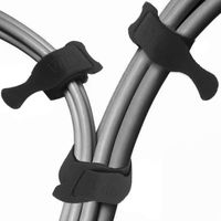 50 Reusable Cable Fastening Ties - 6" x 0.7" Black Nylon Straps from Vila - Durable, Versatile and Flexible - Keeps Wires Neat and Organized - Perfect for Cell Phone Charging Cables & TV cords