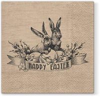 Easter Bunnies Paper Lunch Napkins 40pcs VINTAGE EASTER RABBITS Happy Easter
