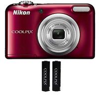 Nikon Coolpix A10 16MP Digital Camera (Red) International Model