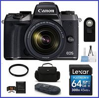 Canon EOS M5 Mirrorless Digital Camera with 18-150mm Lens 64GB PRO Bundle