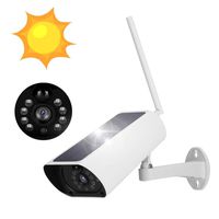 1080P 4G WIFI Solar Powered IP Camera Outdoor Waterproof CCTV Night Vision IP66 Waterproof Security Bullet Camera, with Night Vision Function, TF Card Storage(US Plug)