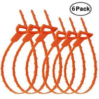 6 Packs Of Drainage Snake, Hair Drain Plug Removal Tool For Sink, Tube Drain Cleaning