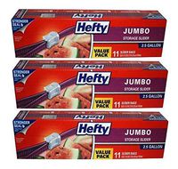 Hefty Jumbo Food Storage Bags, 2.5 Gallon,33 Count