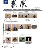 Rear Wheel Assembly (Left) for Medline Empower Rollator - Left Side - Silver