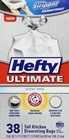 Hefty E82849 13-Gallon The Gripper Tall Kitchen Bags, 38 Count