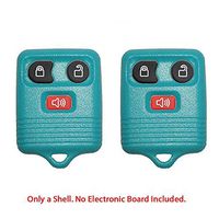 Light Blue Replacement Remote Keyless Fob Case Shell Rubber Button Pad Repair 3B for Ford (2 Pack)