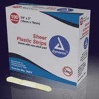 Dynarex Corporation (n) Adhesive Bandages Sheer Strips Sterile 1 X3 100/Bx