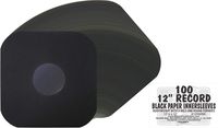 (250) Black Paper Super Heavyweight 12" Record Inner Sleeves with Center Hole - 12IWBK