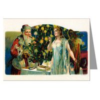Assorted Classic Vintage Christmas Cards Featuring Santa Claus Notecards Boxed Set