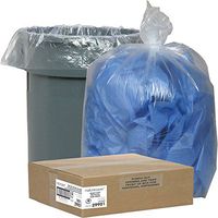 Nature Saver Recycled Can Liners Trash Bag, Large, Clear, 100 per Carton
