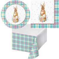 Olive Occasions Storybook Easter Disposable Paper Party Supplies 16 Luncheon Napkins, 16 Dinner Plates, Table Cover, Recipe by Gma Olive