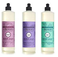 Limited Edition Scent Mrs. Meyer's Clean Day Liquid Dish Soap Bundle - Peony, Lilac, Mint Scent 16oz - Set of 3