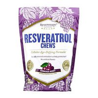 Reserveage, Resveratrol Chews, Anti Wrinkle Support to Protect Against the Aging Effects of Free Radicals for Youthful, Smooth Skin with Organic Red Grape and Acai, Bordeaux Berry, 30 Chews