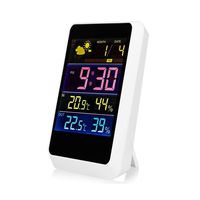KQHSM Weather Forecast Clock Temperature and Humidity Count Display Weather Alarm Clock LCD Color Screen Weather Clock