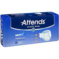 Attends Breathable Fitted Briefs w/Flex Tabs, Size Medium, Case/96 (4 bags/24)