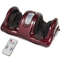 Best Choice Products Therapeutic Kneading & Rolling Shiatsu Foot Massager w/High Intensity Rollers, Remote - Burgundy