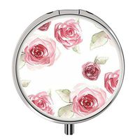 Pill Cases Metal,Custom Round Medecine Case Medecine Bottle Mini Travel Pill Vitamin Decorative Box Case Holder