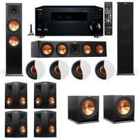 Dolby Atmos 7.2.4 Klipsch RP-280F Tower Speakers R115SW with Onkyo TX-RZ3100