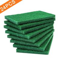 24PCS Scouring Pad - Premium Heavy Duty Scrub Pads with AntiGrease Technology, Reusable Household Green Dish Scrubber, Multipurpose Scour pad - for Kitchen Scrubber & Metal Grills, 3.9 x 5.9 x 0.36IN