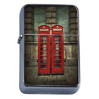 Vintage London England Europe S8 Flip Top Oil Lighter Smoking Cigarette Smoker Includes Free Silver Case