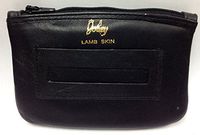 Jobey Black Lambskin Pipe Pouch w/Zipper & Cigarette Paper Slot