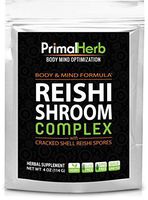 Reishi Mushroom Extract with Reishi Spores | by Primal Herb | Supports Body & Mind | Ganoderma Lucidum Extract Powder Formula | 70 Servings - Includes Bamboo Spoon
