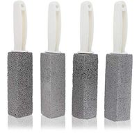 Juvale 4-Pack Pumice Stones with Handles for Cleaning, Toilet Bowl, and Feet, 9 Inches Long