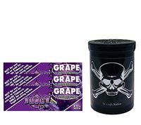 Herb Airtight Container Fresh Kettle with Juicy Jay's Grape 1.25 Flavored Hemp Rolling Papers 3 Count DC Crafts Nation- Jolly Roger