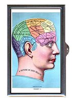 Phrenology Victorian Color Picture of Health Decorative Pill Box