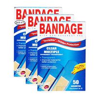 Purest Instant Aid Clear Multiple Bandage (50 in 1 Pack) (Pack of 3) 2311508