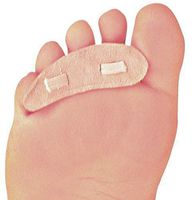 Suede Hammer Toe Crest Splint (Buttress Pad), Right Small, 3 Pack by Atlas Biomechanics