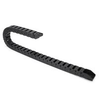 uxcell R28 15mm x 20mm (InnerHInnerW) Black Plastic Wire Carrier Cable Drag Chain 1M Length for CNC