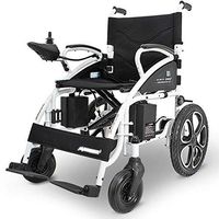 PLLP Medical Rehab Chair, Wheelchair,Heavy Duty Electric Wheelchair, Foldable and Lightweight Powered Wheelchair,Seat Width 41Cm,360° Joystick, Weight Capacity 100Kg