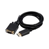 DP to VGA Cable 5FT, USHANLIN Displayport to Vga Cable Gold Plated, Standard DP Male to VGA Male Cable Black Color(1.5M)