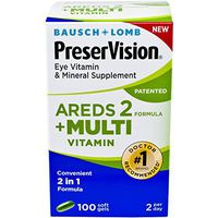 PreserVision AREDS 2 Plus Multivitamin Vitamin and Mineral Supplement, Soft Gels, 100 Count