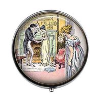Pride and Prejudice - Jane Austen - Book - Literary Jewelry - Librarian Gift - Gift for Her - Book Lover - Art Photo Pill Box - Charm Pill Box - Glass Candy Box