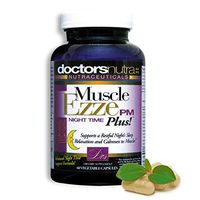 Natural Sleep Aid Muscle Ezze PM Plus Night Time Capsules by Doctors Nutra Nutraceuticals - Sleep Aid, Nighttime Use, Naturally Derived Ingredients - Safe and Effective - Gluten-Free - 60 Capsules