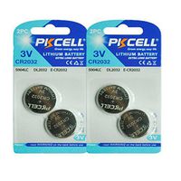 CR2032 ECR2032 DL2032 3V Lithium Batteries (4pc/2card)