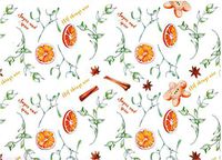 Christmas Sugar and Spice Rolled Gift Wrap Paper 2 Sheets 19.5 in x 27.5 in