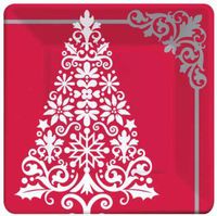 Ornamental Tree 7-inch Paper Plates 8 Per Pack