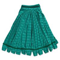 Tube Mop, Microfiber, Green, Medium, 1-in Green Headband, New