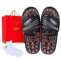 CLORIS Foot Massager Shoes Therapeutic Stone Massage Slippers for Men Women Massage Shoes for Foot Care with a Pair of Sock and Some Replacing Masage Buttons