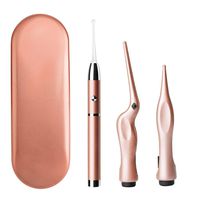 KCPer Ear Cleaner Earwax Removal Tool Kit with LED Light, Smart Visual Earwax Pick Cleaning for Adults and Kids with Storage Box (Ear Spoon + Tweezers)