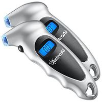 AstroAI ATG150 2 Pack Digital Tire Pressure Gauge 150 PSI 4 Settings for Car Truck Bicycle with Backlit LCD and Non-Slip Grip, Silver